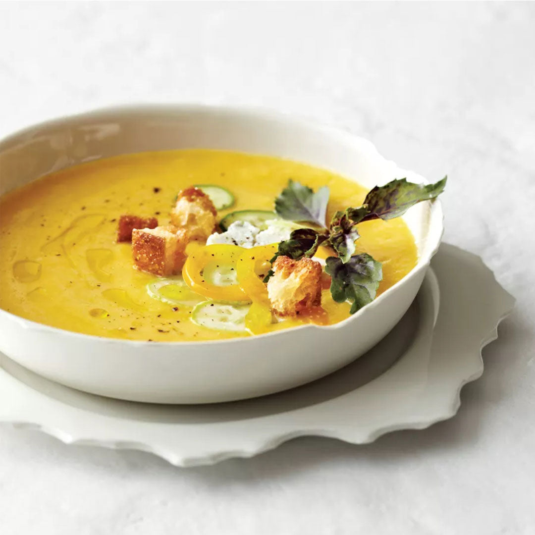 Chilled Peach Soup with Fresh Goat Cheese – vomFASS Ghirardelli Square