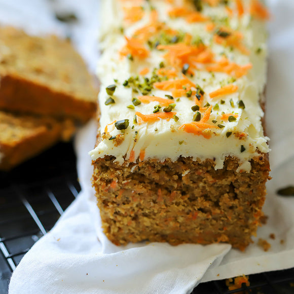 Carrot Cake with Cream Cheese & Mango Frosting