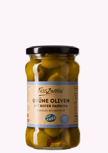 FassZination Green Olives with Red Peppers